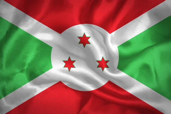 Machać flaga Burundi — Zdjęcie stockowe