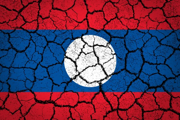 Laos Flagge — Stockfoto