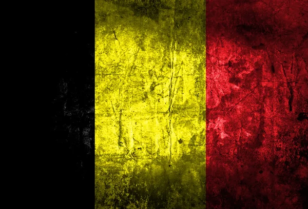 Grunge de la bandera de Bélgica — Foto de Stock