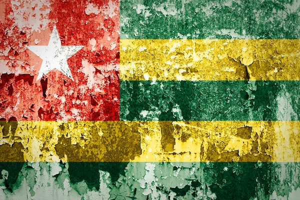 Togo-Flagge an Stahlwand — Stockfoto