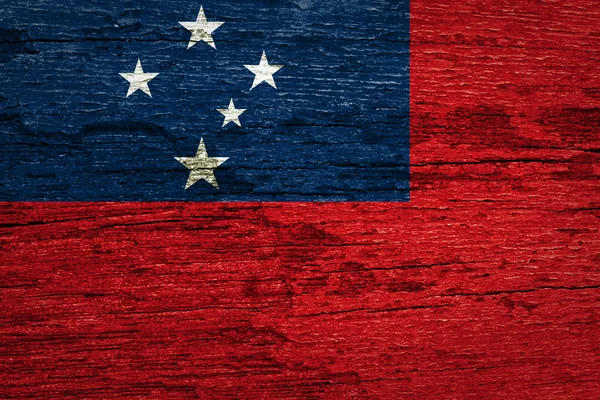 The Western Samoa flag Flag — Stock Photo, Image