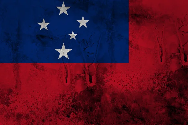 Bandiera del Grunge Samoa — Foto Stock