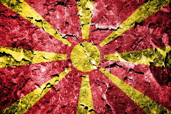 Grunge of Macedonia Drapeau — Photo