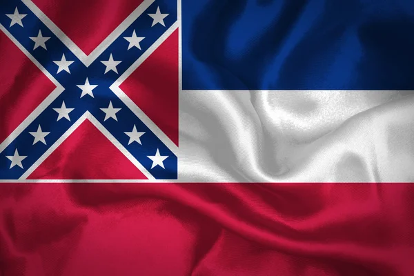 État du Mississippi agitant le drapeau — Photo