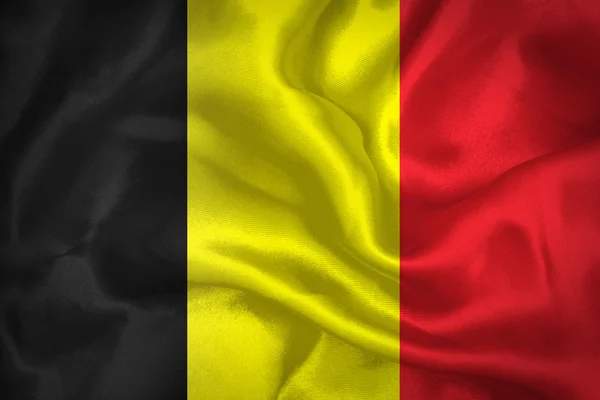 Waving Belgium Drapeau — Photo