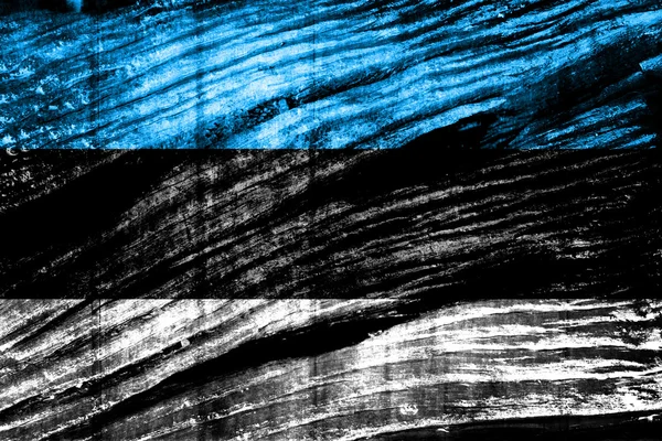 Estonia Bandera pintada sobre fondo de madera vieja —  Fotos de Stock