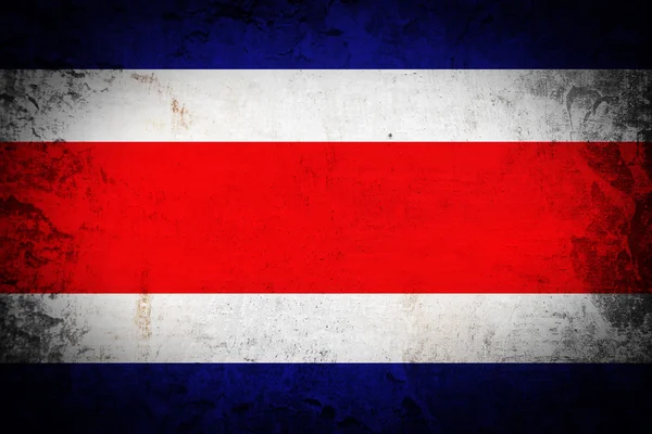 Grunge 哥斯达黎加国旗 — 图库照片