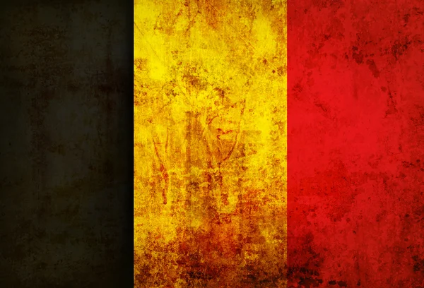 Grunge della bandiera belgium — Foto Stock