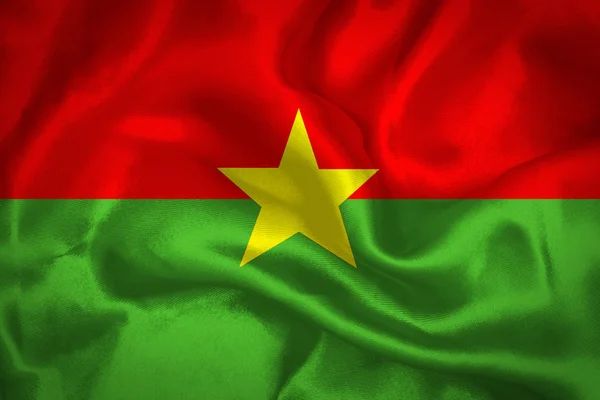 Burkina Faso machająca flagą — Zdjęcie stockowe