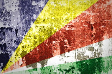 Seyşel Adaları bayrağı çelik duvar