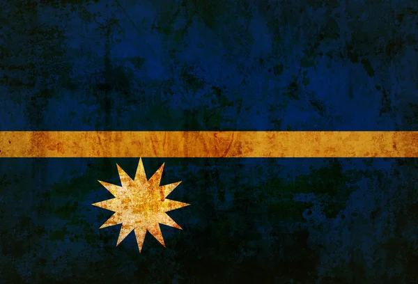 Nauru Flag on old paper — Stock Photo, Image