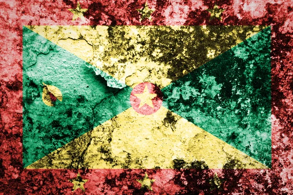 Grenada Flag painted on concrete wall — Stock Photo, Image