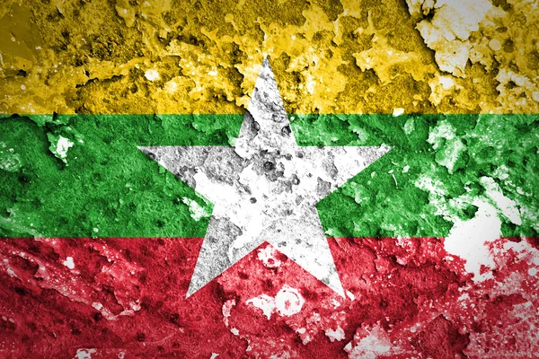 Burma-Flagge — Stockfoto