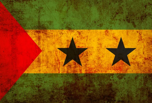 Bandera Grunge de Santo Tomé y Príncipe — Foto de Stock