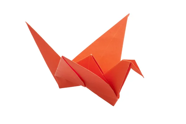 Origami uccello su sfondo bianco — Foto Stock
