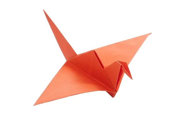 Origami πουλί σε λευκό φόντο — Φωτογραφία Αρχείου