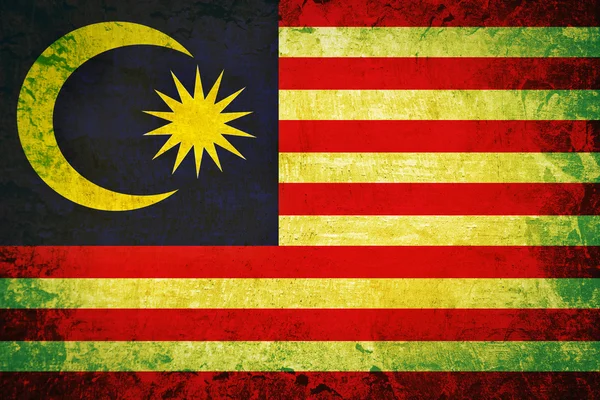 Grunge of Malaysia flag — Stock Photo, Image