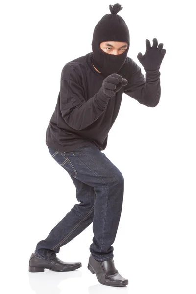 Man bär mask — Stockfoto