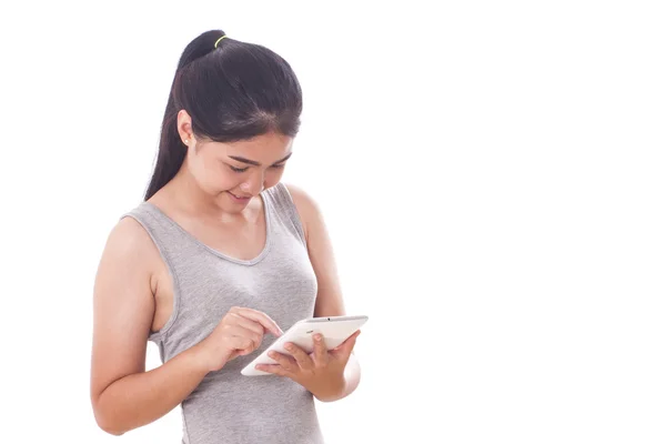 Young women using tablet pc — Stock Photo, Image