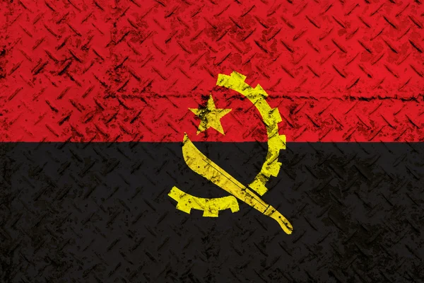 Grunge van Angola vlag — Stockfoto