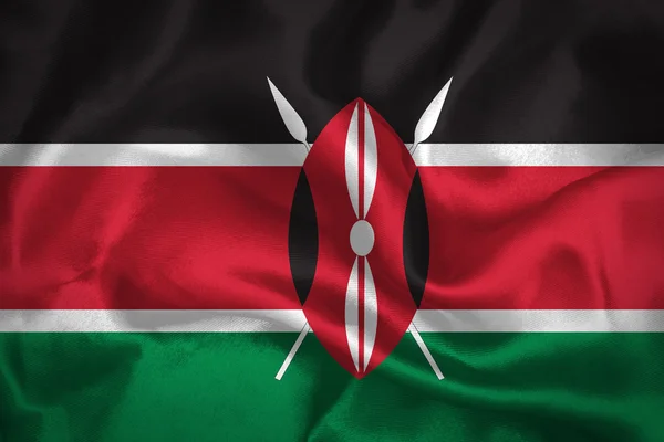 Kenya sventola bandiera — Foto Stock