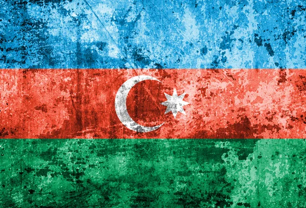Drapeau Azerbaïdjan sur vieux papier — Photo