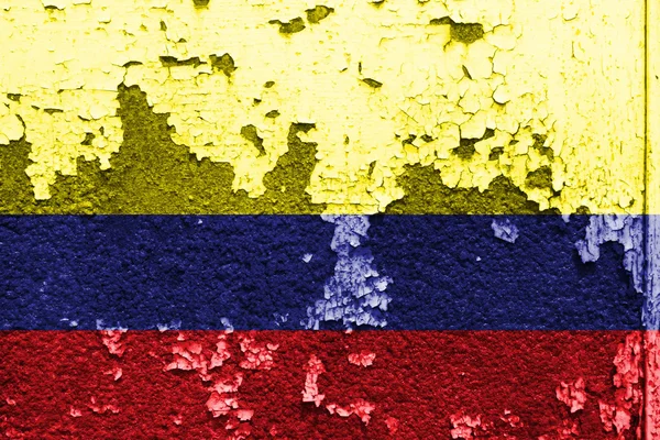 Гранж прапор Колумбії — стокове фото