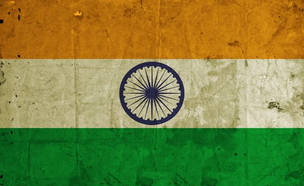 Grunge India Bandera sobre papel viejo — Foto de Stock