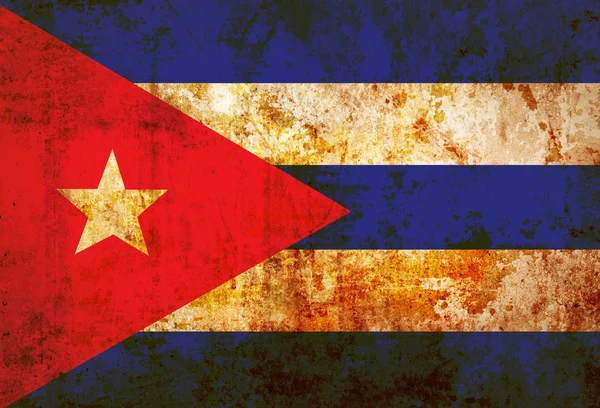 古巴国旗在老式的纸上 — 图库照片