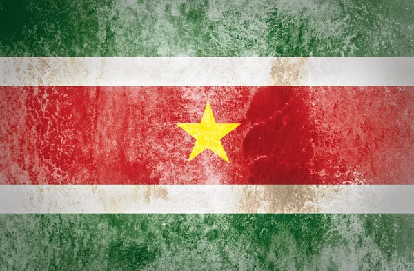 Suriname flag on grunge paper — Stock Photo, Image