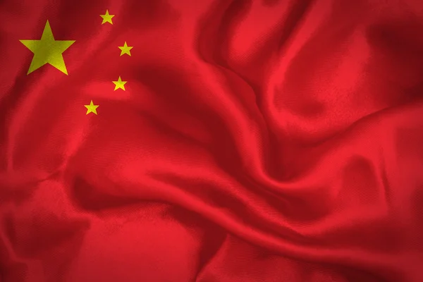 China wuivende vlag — Stockfoto