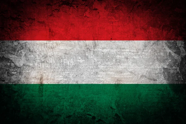 Grunge Hongarije vlag — Stockfoto