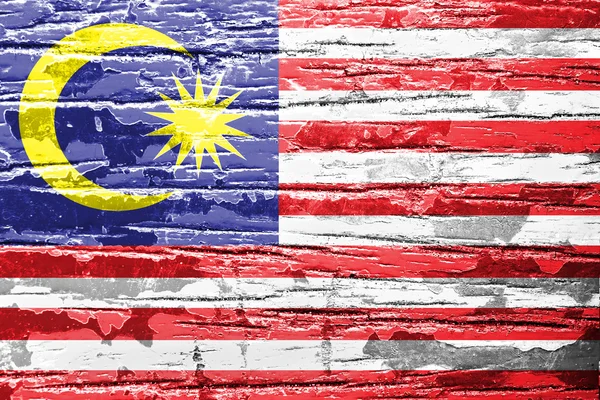 Grunge malaysia flagga — Stockfoto