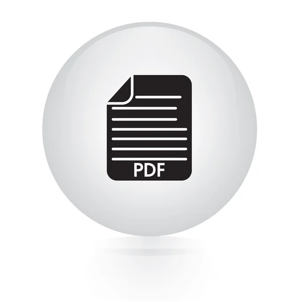 Pdf icona web pulsante — Vettoriale Stock