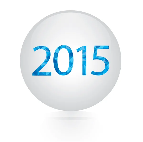 Vector - abstract blue year 2015 icon. circular button — Stock Vector