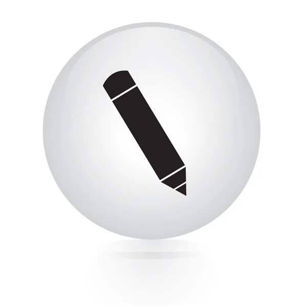 Icône web bouton crayon — Image vectorielle