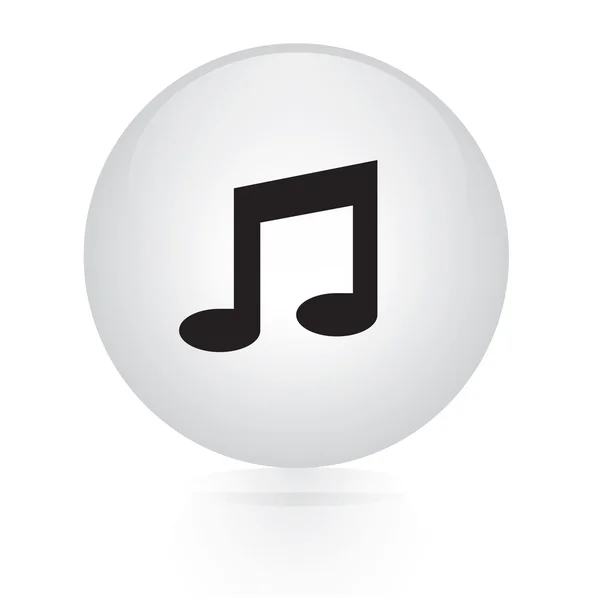 Music sign button web icon — Stock Vector