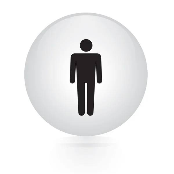 Man sign button web icon — Stock Vector