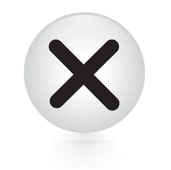Cancelar icono botón web — Vector de stock