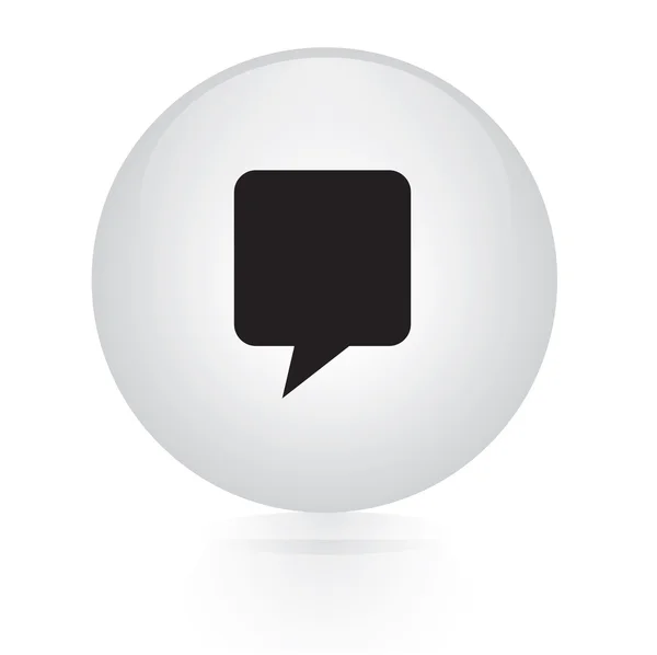 Parler icône web bouton bulle — Image vectorielle