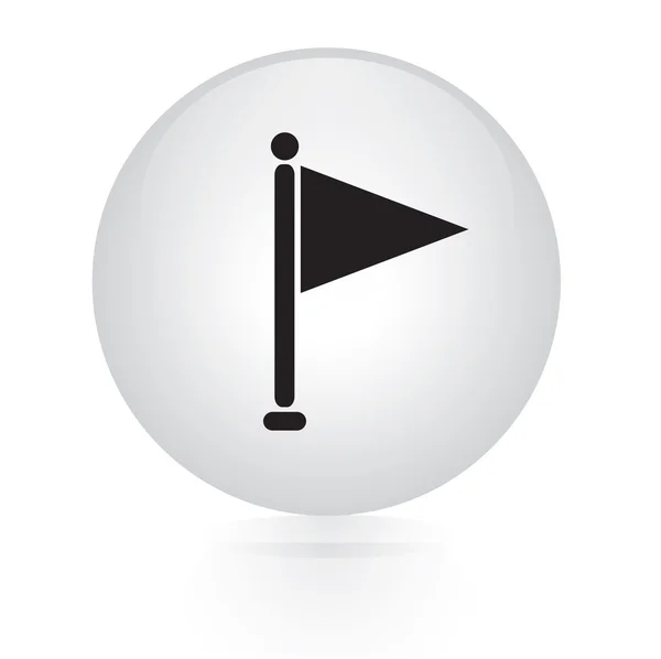 Bandera icono web botón — Vector de stock