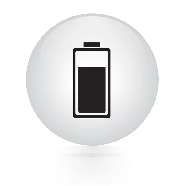 Pil şarj düğme web simgesi — Stok Vektör