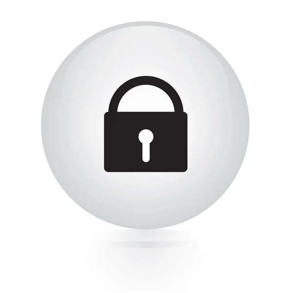 Lock button web icon — Stock Vector