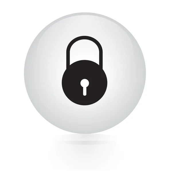 Lock button web icon — Stock Vector