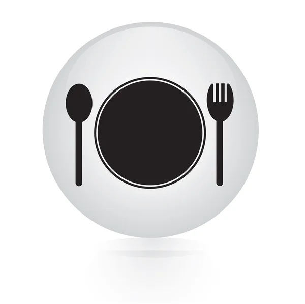 Restaurant button web icon — Stock Vector