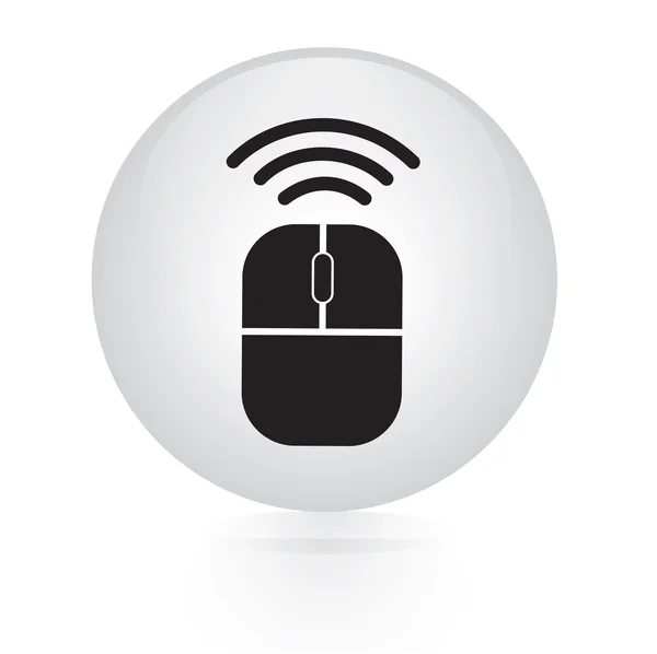 Kablosuz fare düğmesini web simgesi — Stok Vektör