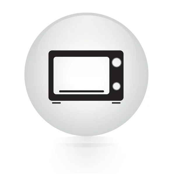 Ícone web botão de microondas — Vetor de Stock