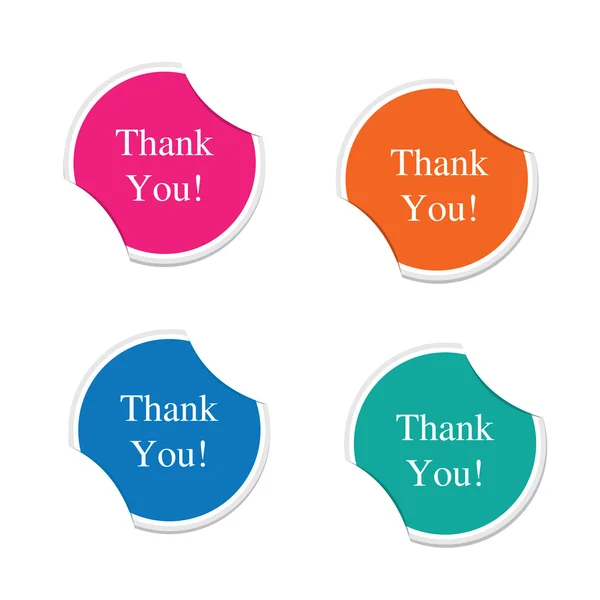 Set of Thank you icon. Round stickers — Stock Vector