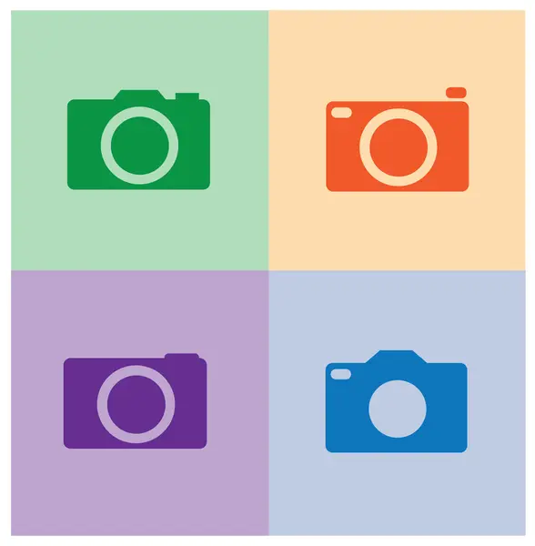 Vector - Set of camera icon — Stock Vector