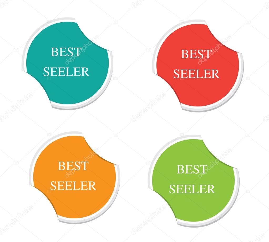 Best seller sign icon. Special offer symbol. Round stickers.